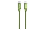 USB - GreyLime Braided USB-C to USB-C Cable Green 1 m - C21CC1M03