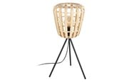 Lamper - EGLO Stars of Light MONTEZUELO bordlampe E27 bambus/sort - 390154