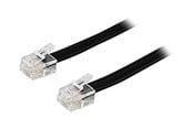 Nettverkskabel - Deltaco DEL-160B - phone cable - 3 m - black - Svart - 3m - DEL-160B