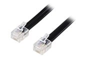 Nettverkskabel - Deltaco phone cable - 2 m - black - Svart - 2m - DEL-159B
