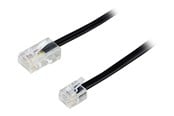 Nettverkskabel - Deltaco DEL-1701S - phone cable - 1 m - black - Svart - 1m - DEL-1701S