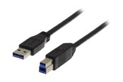 USB - Deltaco USB3-130 - USB cable - USB Type B to USB Type A - 3 m - USB3-130S