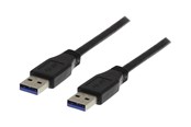 USB - Deltaco USB3-210 - USB cable - USB Type A to USB Type A - 1 m - USB3-210S