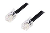 Nettverkskabel - Deltaco IMP DEL-160M - phone cable - 10 m - black - Svart - 10 meter - DEL-160M
