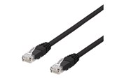 Nettverkskabel - Deltaco TP-62SAU - patch cable - 2 m - black - Svart - 2m - TP-62SAU