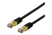 Nettverkskabel - Deltaco SFTP-61SAH - patch cable - 1 m - black - Svart - 1m - SFTP-61SAH