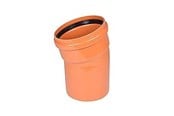 Dreneringsprodukter - Wavin PVC bend 15° 400mm - 550525