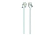 Nettverkskabel - Gembird Cablexpert phone cable - 10 m - Hvit - 10m - TC6P4C-10M