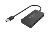USB-hub - Vision - hub - 4 ports USB-hub - USB 3.2 - 4 porter - Svart - TC-USBHUB4P