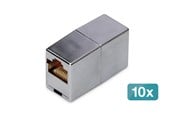 Nettverkskabel - DIGITUS CAT 5e Modular Coupler (10-Pack) - Sølv - DN-93901-10