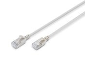 Nettverkskabel - DIGITUS CAT 6A F-FTP Slim Patch Cord - 5m - Grå - 5m - DK-1632-A-050S