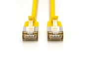 Nettverkskabel - DIGITUS CAT 6A F-FTP Slim Patch Cord - 1m - Gul - 1m - DK-1632-A-010S-Y