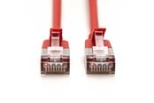 Nettverkskabel - DIGITUS CAT 6A F-FTP Slim Patch Cord - 1m - Rød - 1m - DK-1632-A-010S-R