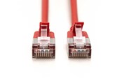 Nettverkskabel - DIGITUS CAT 6A F-FTP Slim Patch Cord - 0.5m - Rød - 0.5m - DK-1632-A-005S-R