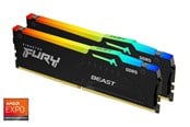 RAM - Kingston FURY Beast RGB DDR5-5600 - 64GB - CL40 - Dual Channel (2 pcs) - AMD EXPO - Svart med RGB - KF556C40BB2AK2-64