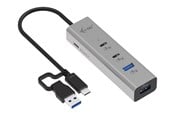 USB-hub - I-Tec - hub - universal charging metal - 4 ports USB-hub - 4 porter - Sølv - CAHUBMETAL2A2CPD