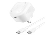 Mobil - Adaptere og ladere - Belkin BoostCharge power adapter - compact - 24 pin USB-C - 45 Watt - with USB-C cable (1m) - WCA013KQ1MWH-B6