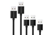 USB - RAVPower 5 x USB 2.0 to Micro USB Cables (0.3 m + 2 x 0.9 m + 1.8 m + 3.0 m) Black - RP-LC04B