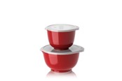 Kjøkkentilbehør - Rosti - Margrethe bowls Set of 2 + lids - Red - 29929