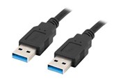 USB - Lanberg - USB cable - USB Type A to USB Type A - 1 m - CA-USBA-30CU-0010-BK
