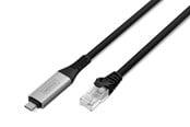 Nettverkskabel - DIGITUS USB-C 3.2 Gen1 to RJ45 Adapter - 3m - Svart - 3m - AK-300601-030-S