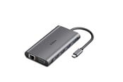 USB-hub - Zikko USB-C 11-in-1 Hub (Space Grey) USB-hub - USB 3.0 - 11 porter - Grå - M-HB100