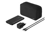 Nødlader - Belkin BoostCharge power bank - + AC power adapter - 24 pin USB-C 2 x USB - with zippered pouch case Nødlader - Svart - 10000 mAh - BU041KQBK