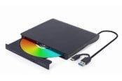 Optisk driver (DVD/BR/Floppy) - Gembird DVD-USB-031 - Ekstern - DVD-RW (Brenner) - USB 3.1 Gen 1 - Svart - DVD-USB-031