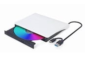 Optisk driver (DVD/BR/Floppy) - Gembird DVD-USB-031-BW - Ekstern - DVD-RW (Brenner) - USB 3.1 Gen 1 - Hvit - DVD-USB-031-BW