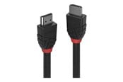 Skjermkabel - Lindy Black Line HDMI cable with Ethernet - 50 cm - 36470
