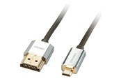 Skjermkabel - Lindy CROMO Slim High Speed HDMI to micro HDMI Cable with Ethernet - 41680