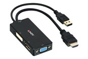 Skjermkabel - Lindy - video converter - black - 38182