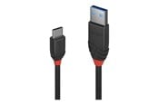 USB - Lindy Black Line - USB-C cable - 24 pin USB-C to USB Type A - 50 cm - 36915