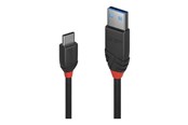 USB - Lindy Black Line - USB-C cable - 24 pin USB-C to USB Type A - 1 m - 36916