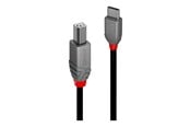 USB - Lindy Anthra Line - USB-C cable - 24 pin USB-C to USB Type B - 1 m - 36941
