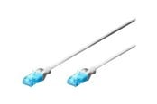 Nettverkskabel - DIGITUS CAT 5e U-UTP Patch Cord - 0.5m - Hvit - 0.5m - DK-1512-005/WH