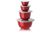 Kjøkkentilbehør - Rosti - Margrethe Bowls - Set of 4 + Lids (Red) - 29963