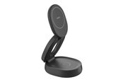 Mobil - Adaptere og ladere - Belkin BoostCharge wireless charging stand - 2-in-1 Qi2 magnetic foldable - + AC power adapter - 15 Watt - WIZ035KQBK
