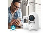 Smarthus - Nedis SmartLife Indoor Camera Wi-Fi 3MP Full HD 1296p Pan tilt Cloud Storage (option) / microSD (not included) / Onvif With motion sensor Night vision White - WIFICI23CWT