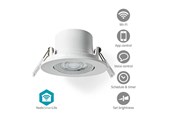 Smarthus - Nedis SmartLife Ceiling Light Wi-Fi Warm to Cool White Round Diameter: 52 mm 68 - 74 mm 360 lm 2700 - 6500 K IP20 Energy Class: F Android™ / IOS - WIFILCS10WT