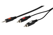 Lydkabel - Vivanco Audio Cable 1x3.5mm / 2xRCA 5m Black - 4008928460322