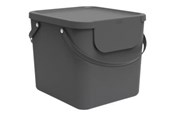 Rengjøring - rotho Albula - rubbish bin - 40 L - plastic - antracite - 1034408853WS