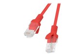 Nettverkskabel - Lanberg patch cable - 25 cm - red RAL 3017 - Rød - 0.25m - PCU5-20CC-0025-R