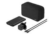 Nødlader - Belkin BoostCharge power bank - + AC power adapter - 24 pin USB-C 2 x USB - with zippered pouch case Nødlader - Svart - 10000 mAh - BU041MYBK