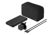 Nødlader - Belkin BoostCharge power bank - + AC power adapter - 24 pin USB-C 2 x USB - with zippered pouch case Nødlader - Svart - 20000 mAh - BU042MYBK