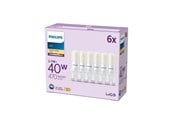 LED-lyspære - Philips LED-lyspære 470lm 3.7W/827 (40W) 6-pack G9 - 929003790896