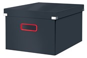 Arkivering & Oppbevaring - Esselte Click & Store Cosy Medium oppbevaringsboks, 85 % resirkulert kartong, grå - 53480089