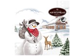 Dekorasjon - Asp-Holmblad Servietter "Snowman & reindeer" - 97125