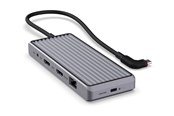 Dokkingstasjon - Unisynk 10 Port USB-C Hub 4K 60Hz 100W - Grey - 10352