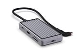 Dokkingstasjon - Unisynk 8 Port USB-C Hub V2 4K 60 HZ 100QW - Grey - 10386
